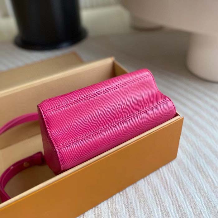 Louis Vuitton LV Women Twist PM Rose Miami Pink Epi Grained Cowhide Leather