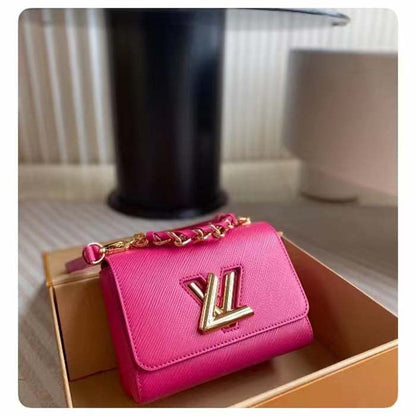 Louis Vuitton LV Women Twist PM Rose Miami Pink Epi Grained Cowhide Leather