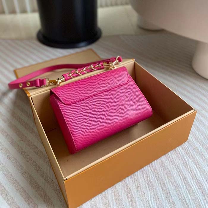 Louis Vuitton LV Women Twist PM Rose Miami Pink Epi Grained Cowhide Leather