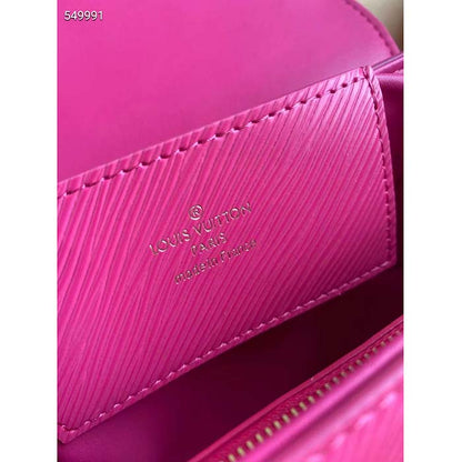 Louis Vuitton LV Women Twist PM Rose Miami Pink Epi Grained Cowhide Leather