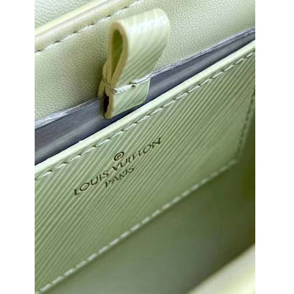 Louis Vuitton LV Women Twist PM Vert Noto Green Epi Grained Leather Cowhide Lock