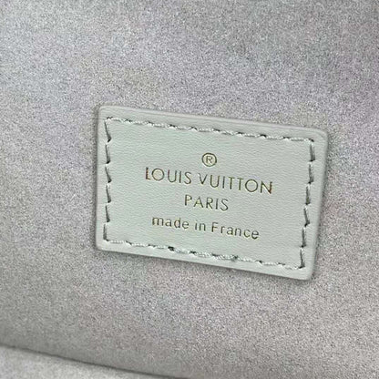 Louis Vuitton LV Women Vanity PM Handbag Tourterelle Beige Embossed Grained Cowhide Leather