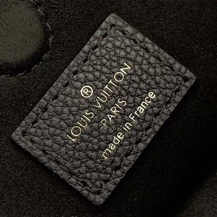 Louis Vuitton LV Women Vendôme MM Black Cowhide Leather Monogram Coated Canvas