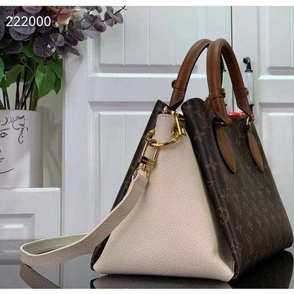 Louis Vuitton LV Women Vendôme MM Cream Monogram Coated Canvas Cowhide Leather