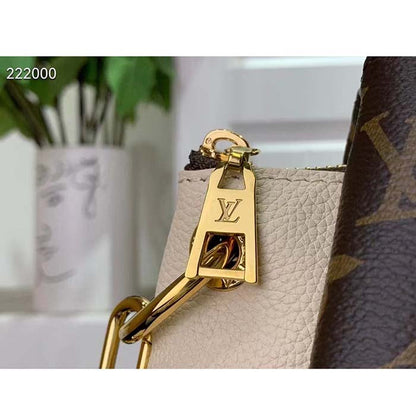 Louis Vuitton LV Women Vendôme MM Cream Monogram Coated Canvas Cowhide Leather