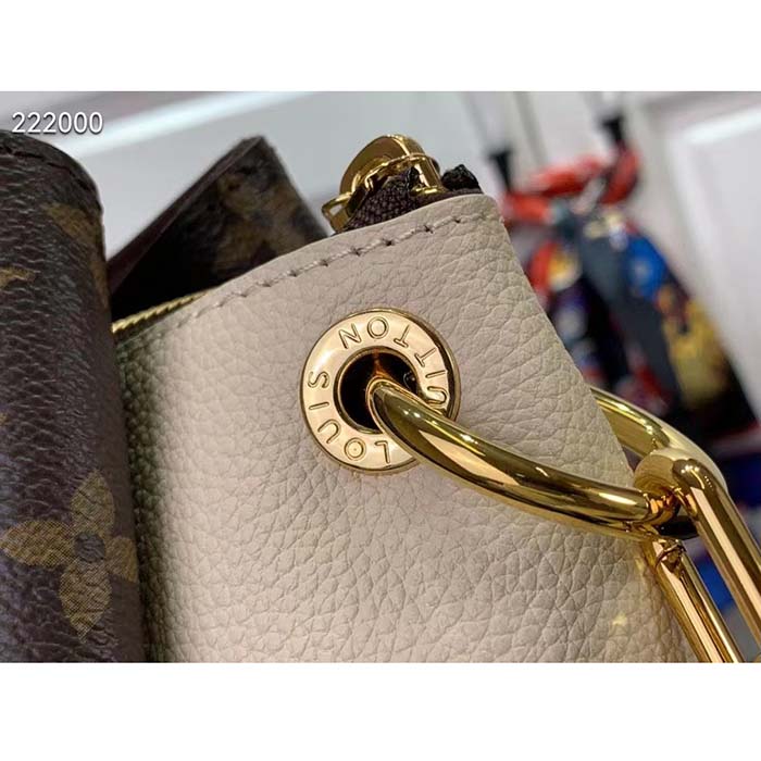 Louis Vuitton LV Women Vendôme MM Cream Monogram Coated Canvas Cowhide Leather