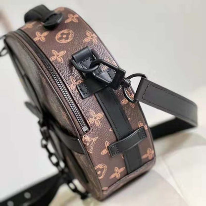 Louis Vuitton LV Unisex Wheel Box Brown Monogram Coated Canvas Cowhide Leather