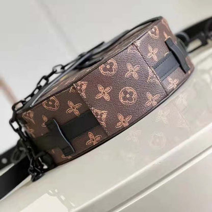 Louis Vuitton LV Unisex Wheel Box Brown Monogram Coated Canvas Cowhide Leather