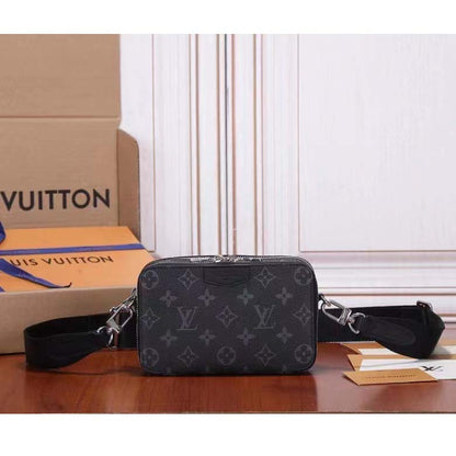 Louis Vuitton Unisex LV Alpha Wearable Wallet Grey Monogram Eclipse Coated Canvas