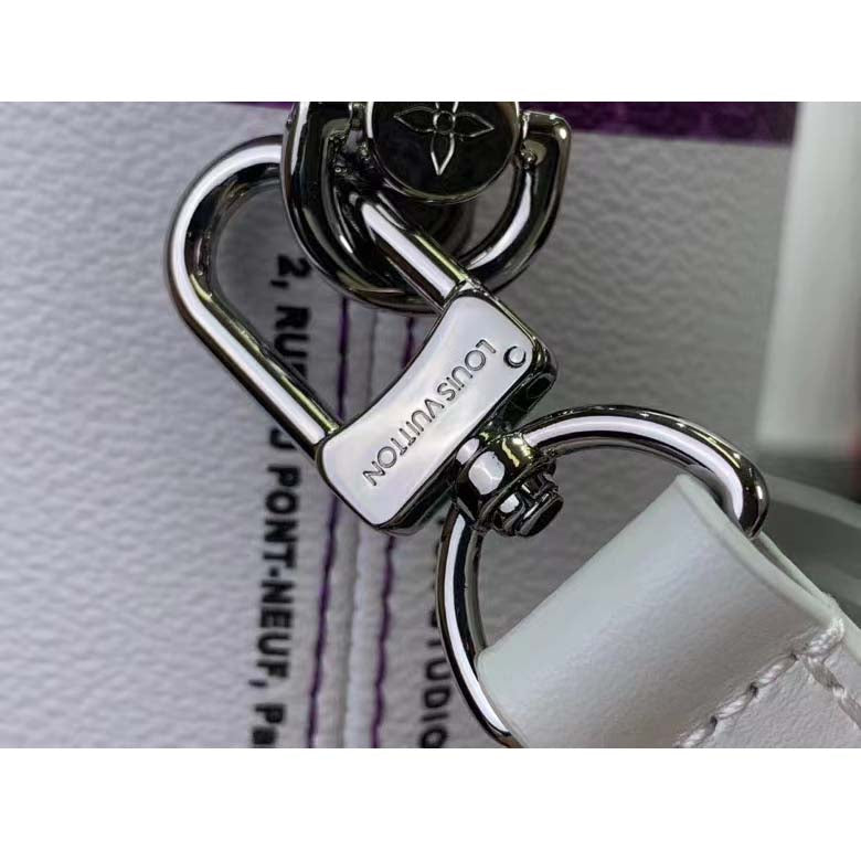 Louis Vuitton Unisex LV Paint Can Purple Coated Canvas Cowhide Leather