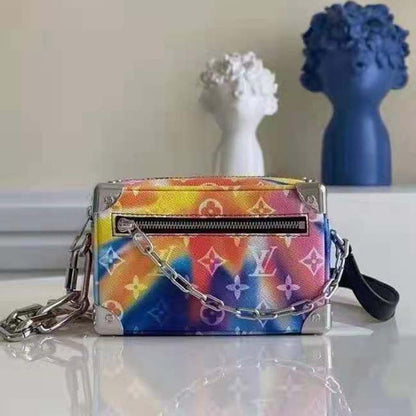 Louis Vuitton Unisex Mini Soft Trunk Monogram Sunset Coated Canvas Cowhide Leather