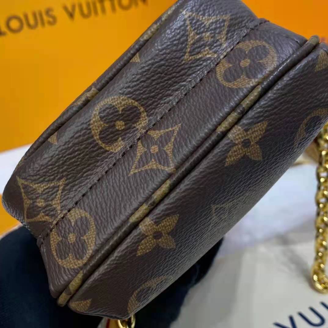Louis Vuitton Unisex Utility Phone Sleeve in Monogram Canvas Natural Cowhide Leather