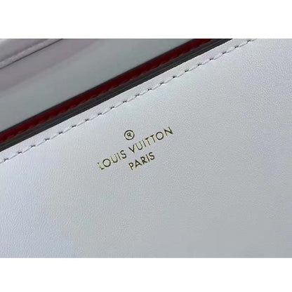 Louis Vuitton Women LV Orsay MM Handbag White Cowhide Leather Flap Closure N-Lock
