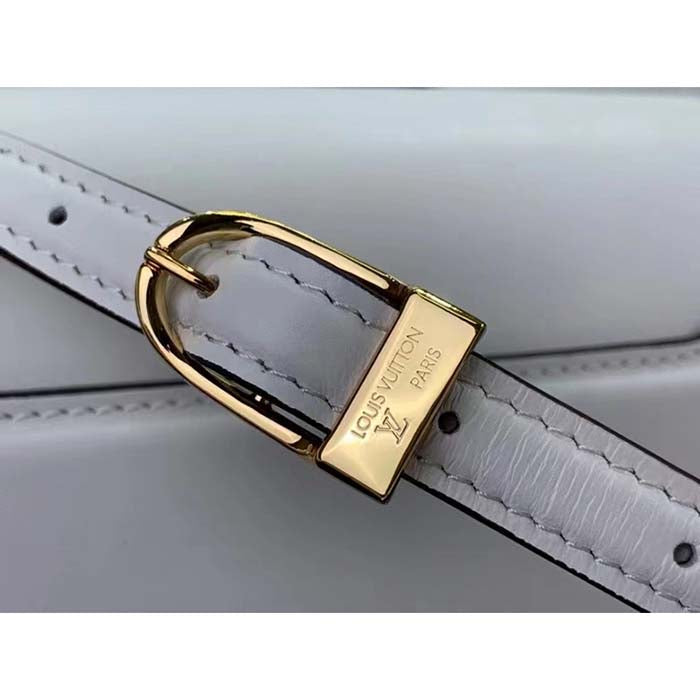 Louis Vuitton Women LV Orsay MM Handbag White Cowhide Leather Flap Closure N-Lock