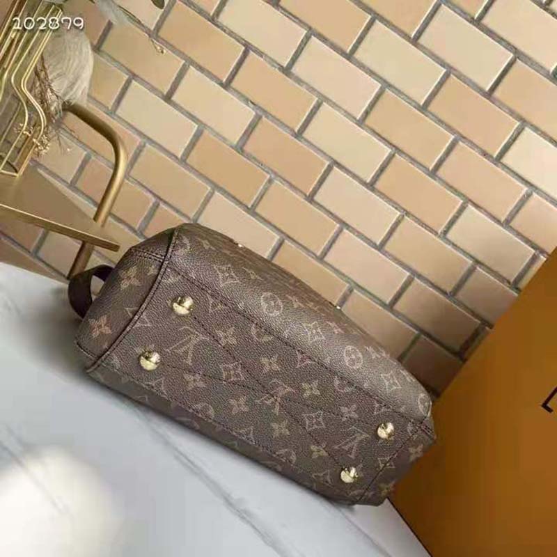 Louis Vuitton Women Montaigne BB Handbag Monogram Canvas Natural Cowhide Leather