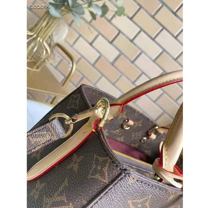 Louis Vuitton Women Montaigne BB Handbag Monogram Canvas Natural Cowhide Leather