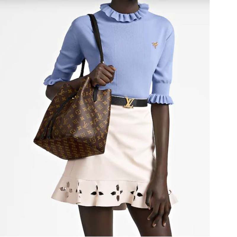 Louis Vuitton Women NéoNoé MM Bucket Bag Black Monogram Coated Canvas