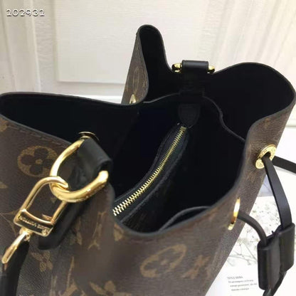 Louis Vuitton Women NéoNoé MM Bucket Bag Black Monogram Coated Canvas