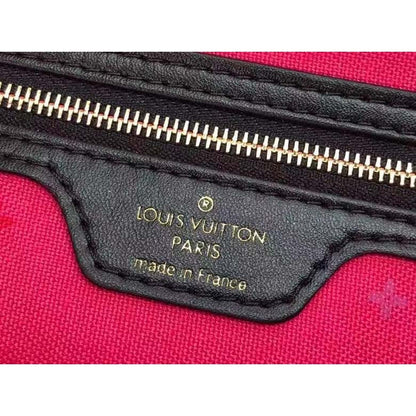 Louis Vuitton Women Neverfull MM Tote Midnight Fuchsia Monogram Coated Canvas