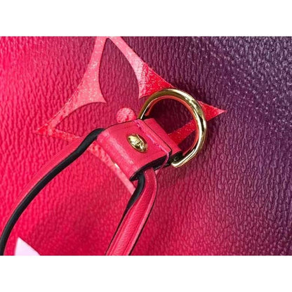 Louis Vuitton Women Neverfull MM Tote Midnight Fuchsia Monogram Coated Canvas