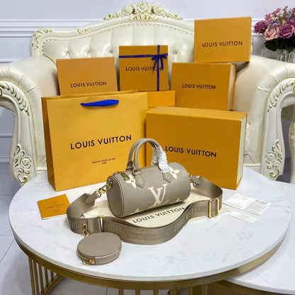 Louis Vuitton Women Papillon BB Dove Cream Embossed Supple Grained Cowhide Leather