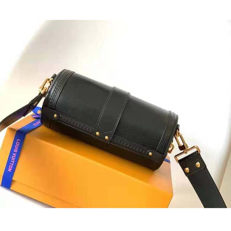Louis Vuitton Women Papillon Trunk Handbag Black Epi Cowhide Leather