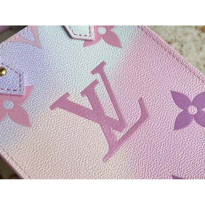 Louis Vuitton Women Petit Sac Plat Sunrise Pastel Monogram Coated Canvas Cowhide