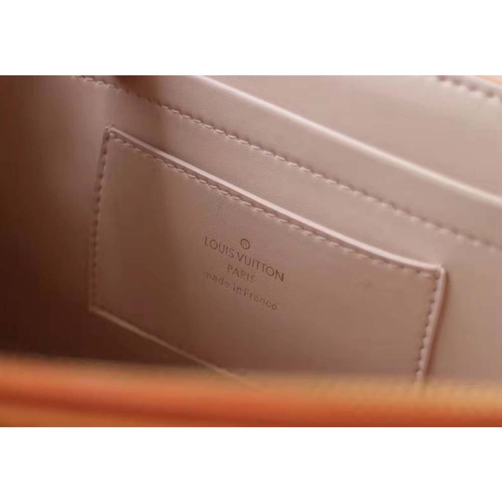 Louis Vuitton Women Twist One Handle PM Handbag in Taurillon Leather-Brown