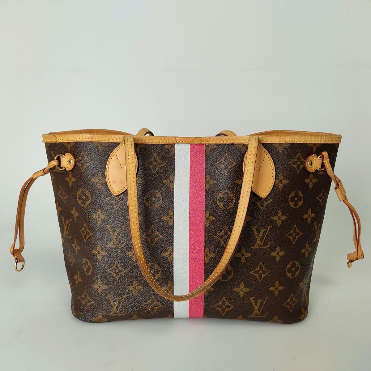 LOUIS VUITTON handbag Neverfull PM monogram with initials
