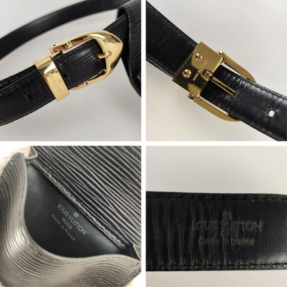 LOUIS VUITTON fanny pack Sherwood Epi black belt