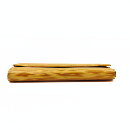 LOUIS VUITTON long wallet in yellow epi leather