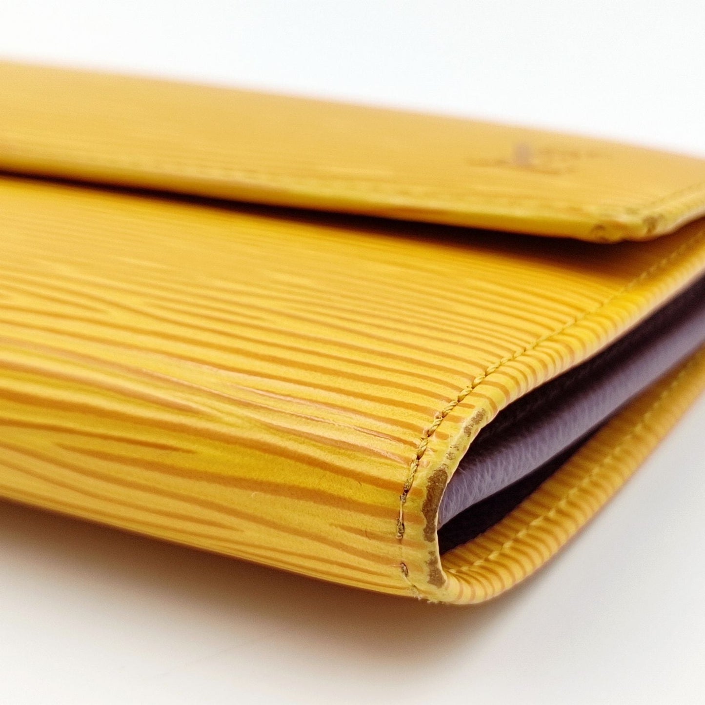 LOUIS VUITTON long wallet in yellow epi leather