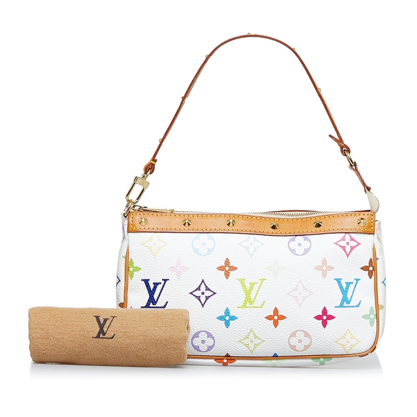 LOUIS VUITTON Monogram Multicolore Pochette Accessoires White
