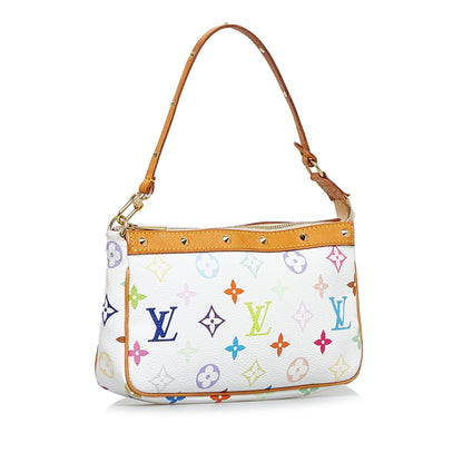 LOUIS VUITTON Monogram Multicolore Pochette Accessoires White