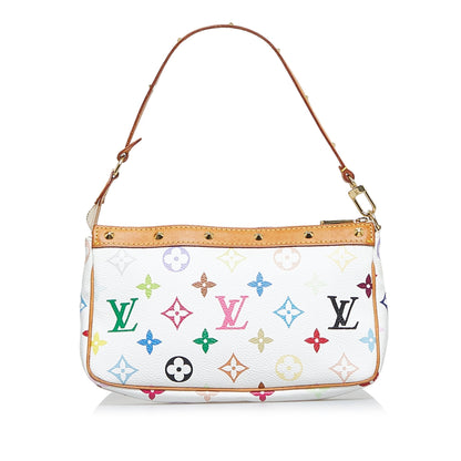 LOUIS VUITTON Monogram Multicolore Pochette Accessoires White