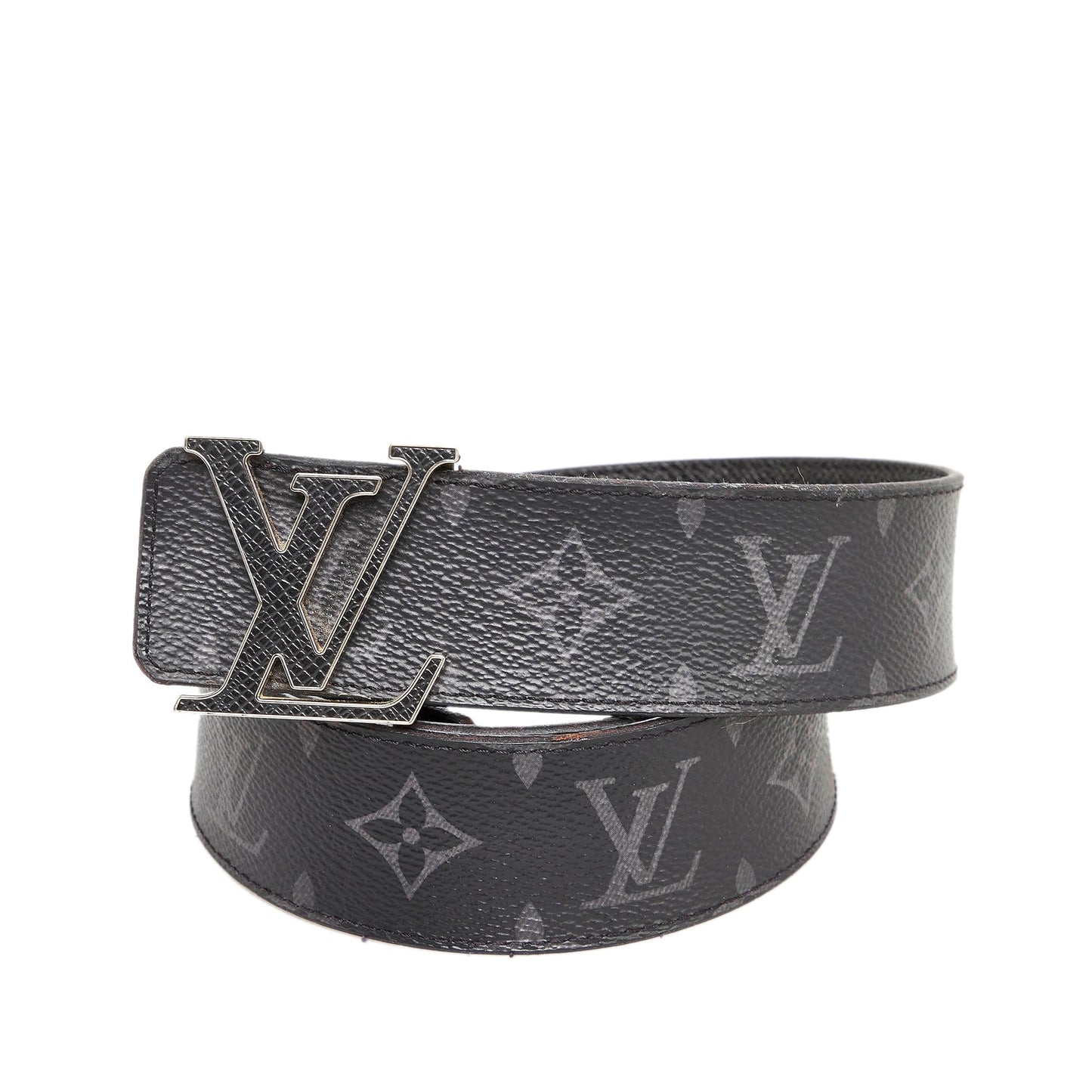 LOUIS VUITTON Monogram Eclipse Initiales Belt