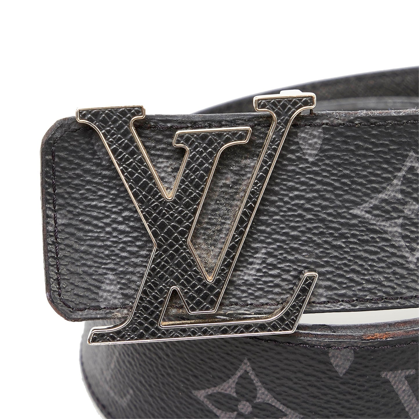LOUIS VUITTON Monogram Eclipse Initiales Belt