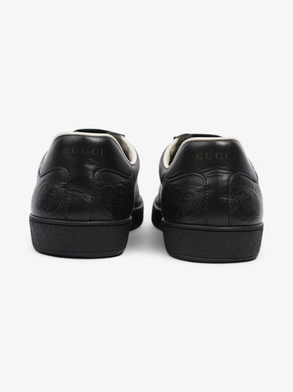 Gucci GG Ace Embossed Trainers Black Leather EU 41 UK 7