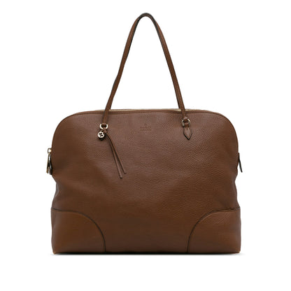 Brown Gucci Leather Bree Tote Bag