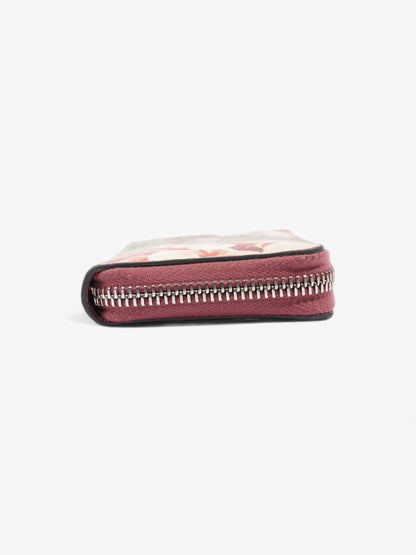 Gucci Blooms Zip Around Card Case Wallet GG Supreme Canvas