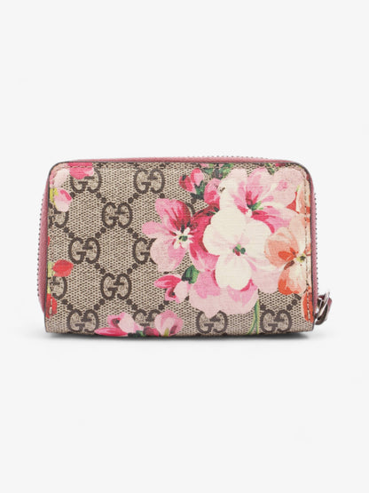 Gucci Blooms Zip Around Card Case Wallet GG Supreme Canvas