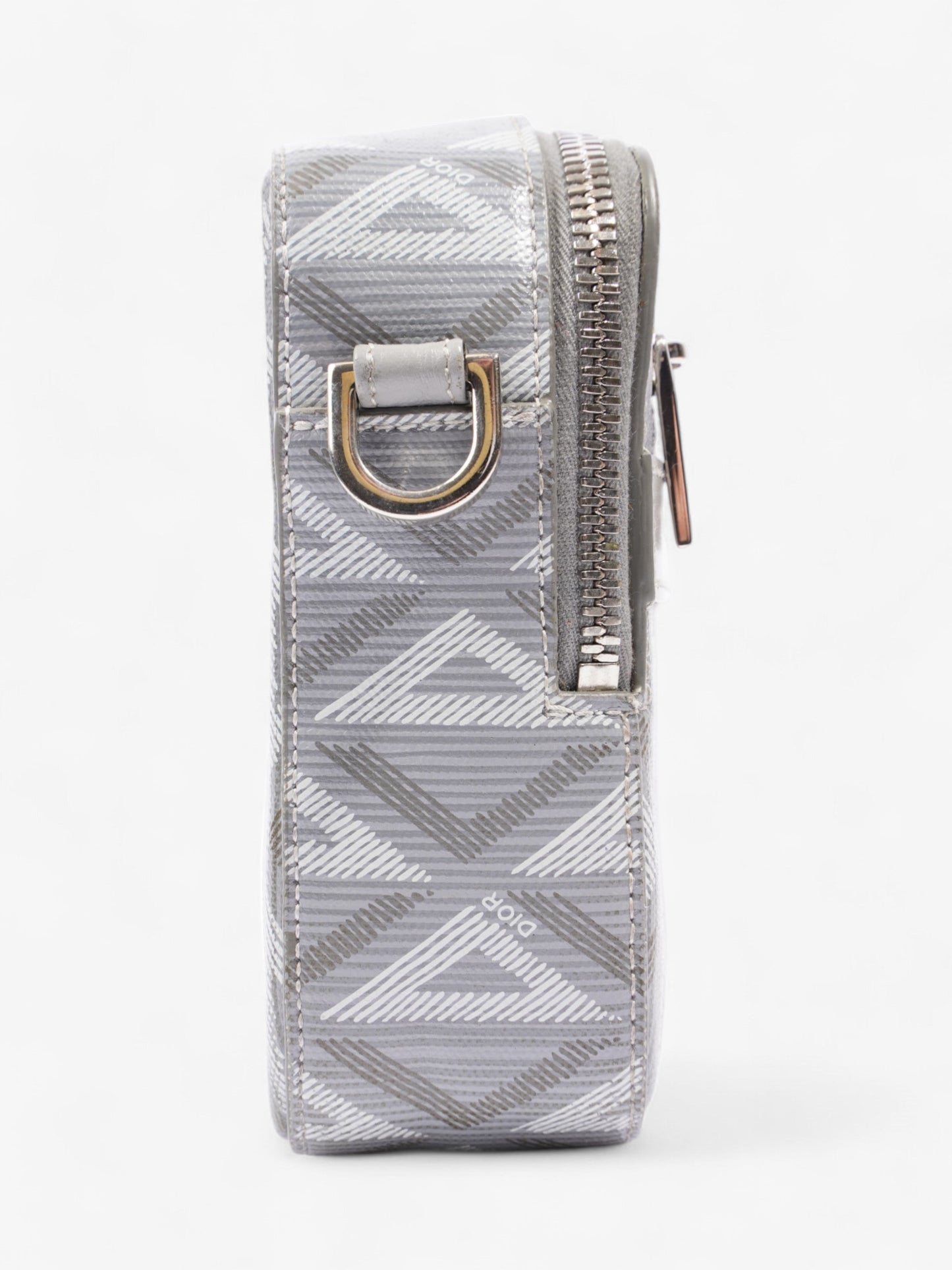 Christian Dior CD Diamond Safari with Strap Grey Coated Canvas