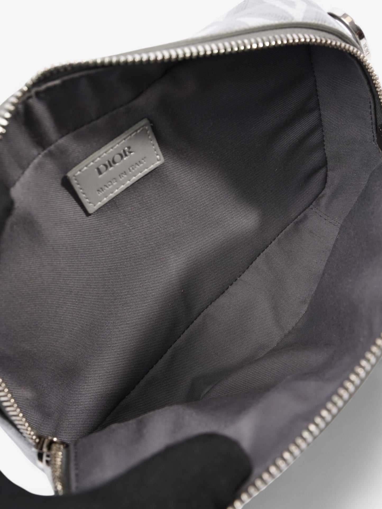 Christian Dior CD Diamond Safari with Strap Grey Coated Canvas