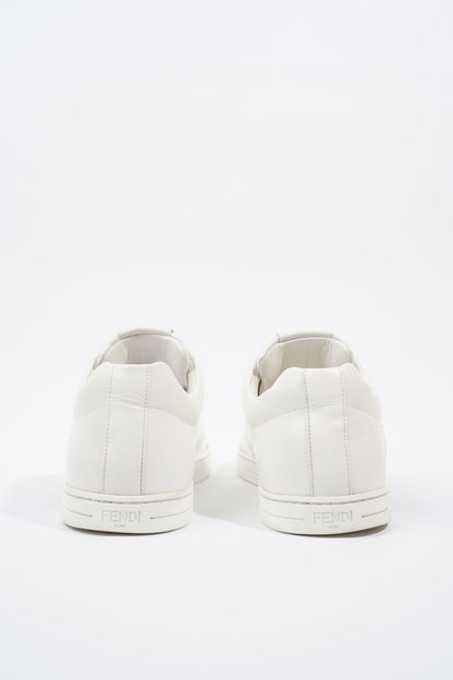 Fendi Monster Eyes Sneaker White / Gold / Black Leather EU 42 UK 8
