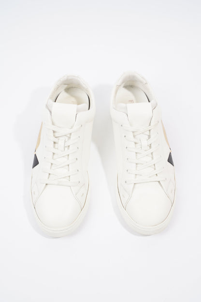 Fendi Monster Eyes Sneaker White / Gold / Black Leather EU 42 UK 8