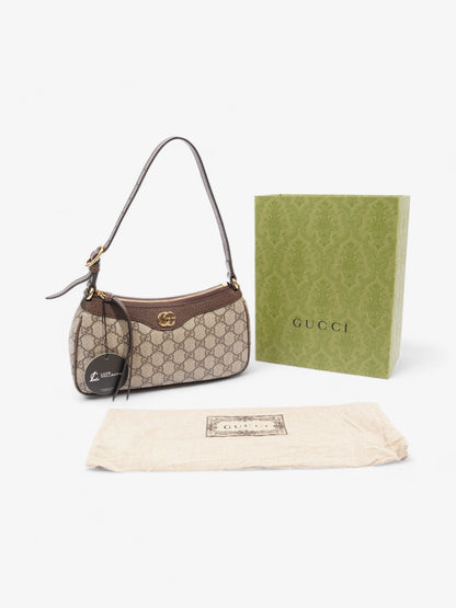 Gucci Ophidia Beige And Ebony GG Supreme Coated Canvas Small