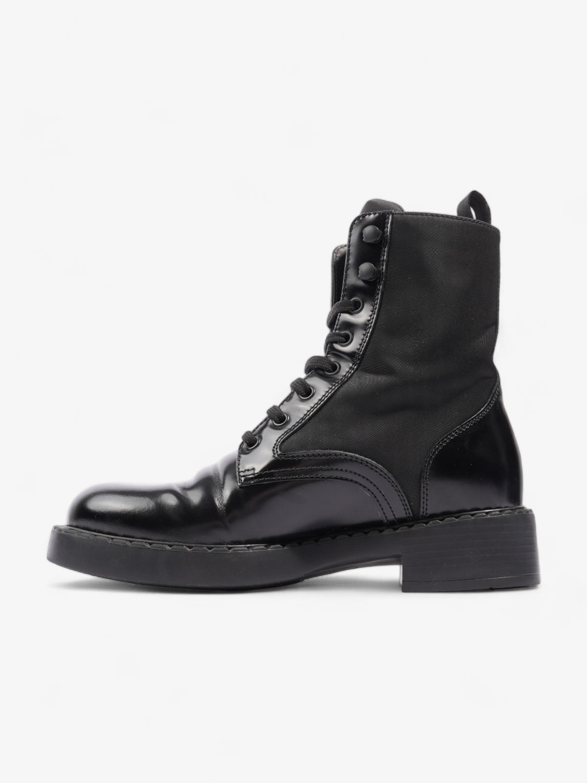 Prada Brushed-leather and Re-Nylon Boots Black Re Nylon EU 38 UK 5