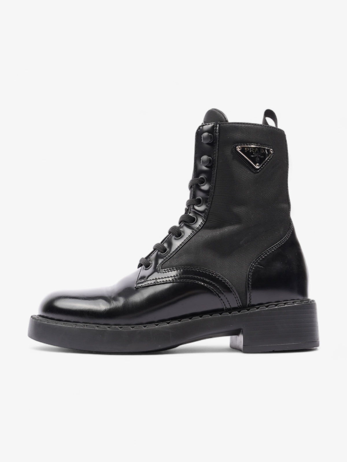 Prada Brushed-leather and Re-Nylon Boots Black Re Nylon EU 38 UK 5