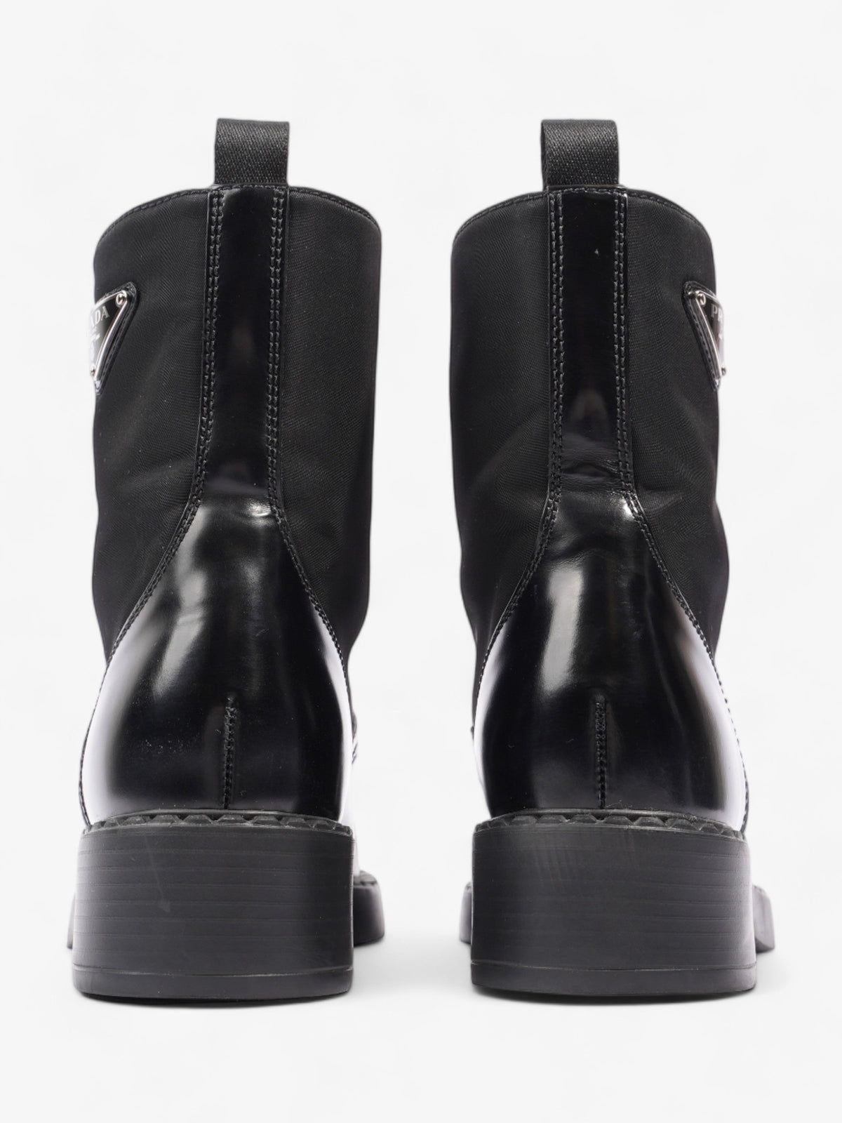Prada Brushed-leather and Re-Nylon Boots Black Re Nylon EU 38 UK 5