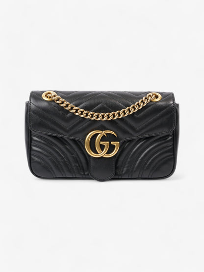 Gucci Marmont Flap Black Matelasse Leather Small